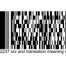 2237 ocr and translation meaning softw ocr and tra