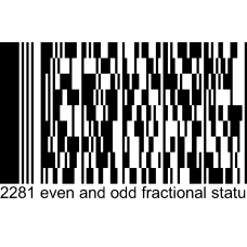 2281 even and odd fractional status ev even and od
